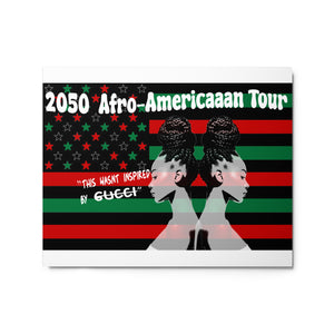 Open image in slideshow, AFRO_TOUR_TWINZ Metal print

