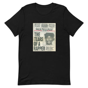 Open image in slideshow, THUGS_cry Unisex t-shirt (news paper series)
