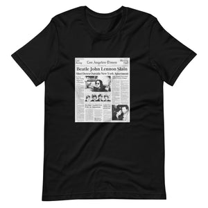 Open image in slideshow, LL_Lennon Unisex t-shirt (news paper series)
